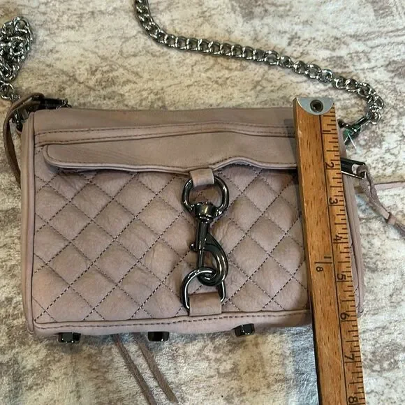 Rebecca Minkoff Quilted Tan suede Crossbody Bag - Picture 5 of 11